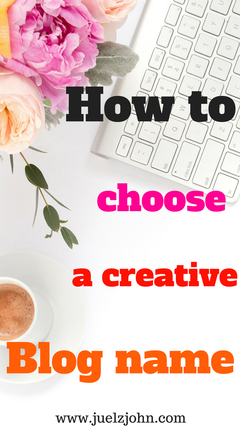 how to choose acreative blo name