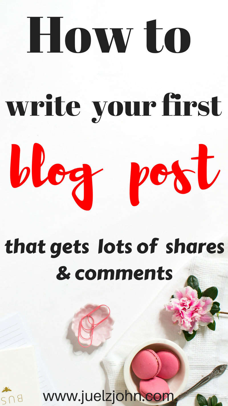 how to write your first blog post