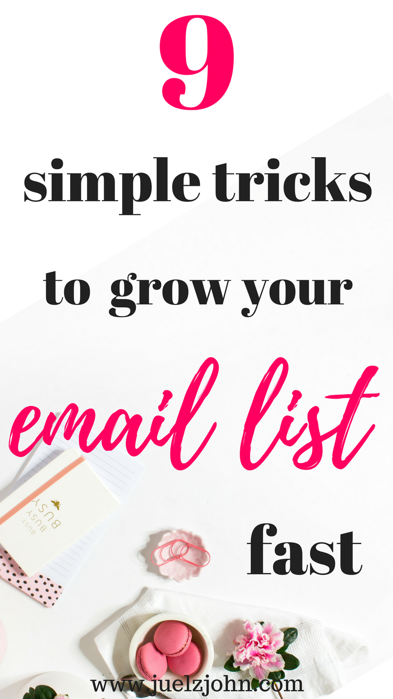 grow an email list fast