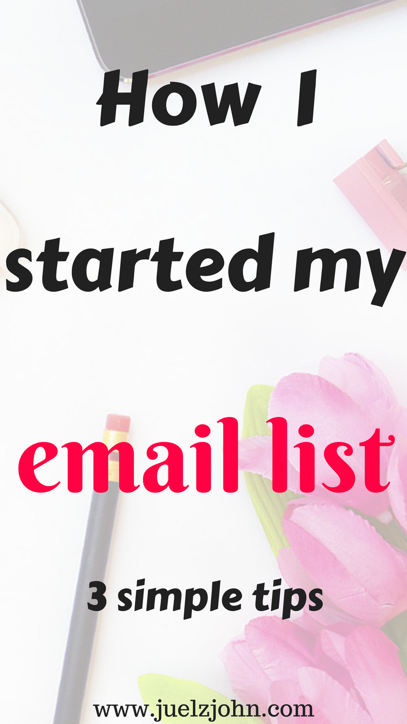 start an email list tips
