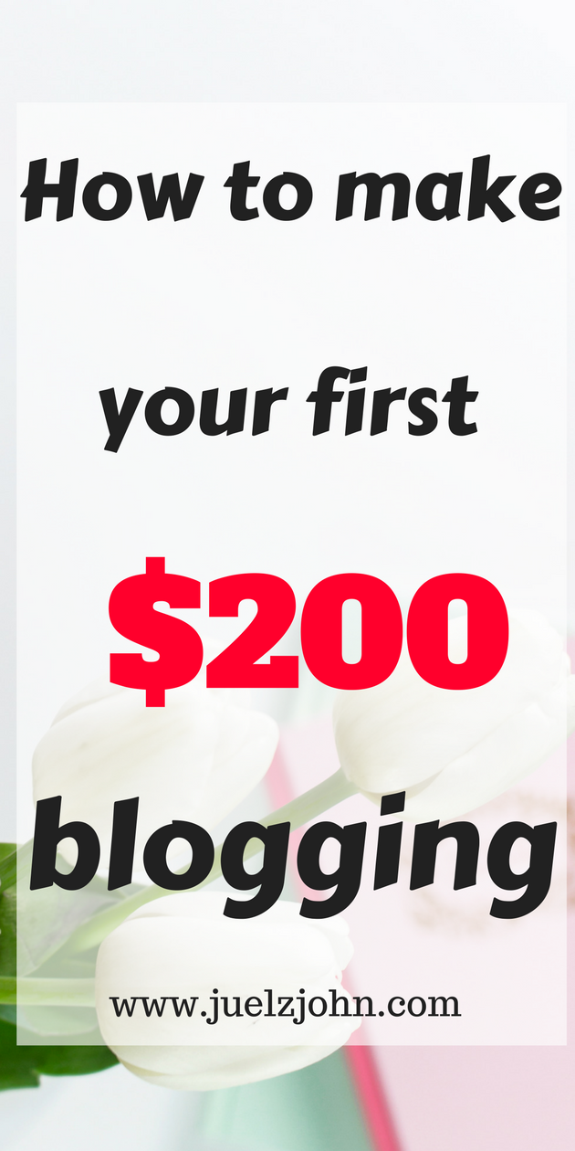 how to make your first $200 blogging