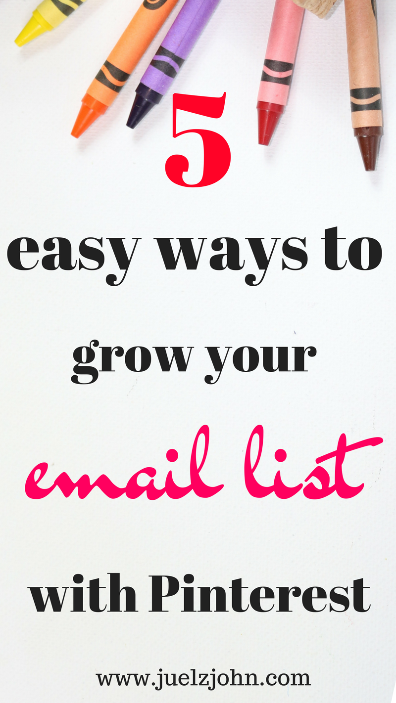 5 easy ways to grow your emaillist with pinterest