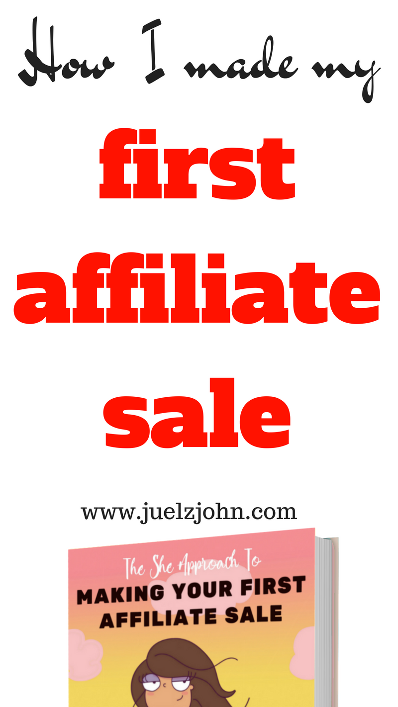 how i made my first affiliate sale