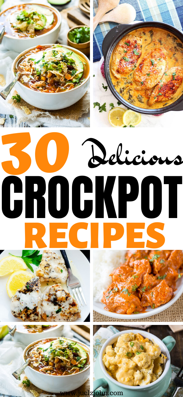 easy crock pot meals for lunches and dinners