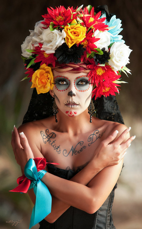 simple sugar skull makeup