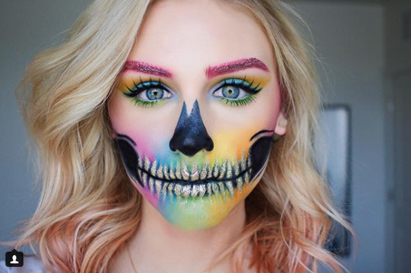simple skeleton makeup