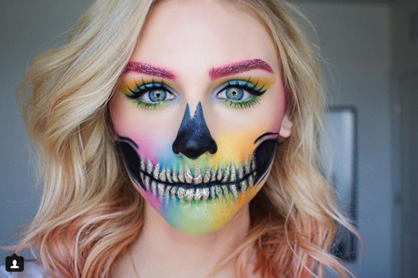 Easy And Fun Halloween Sugar Skull Make Up for Kids