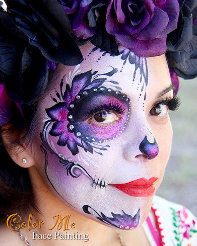 simple sugar skull makeup