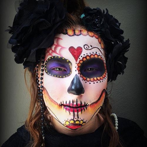 simple sugar skull makeup