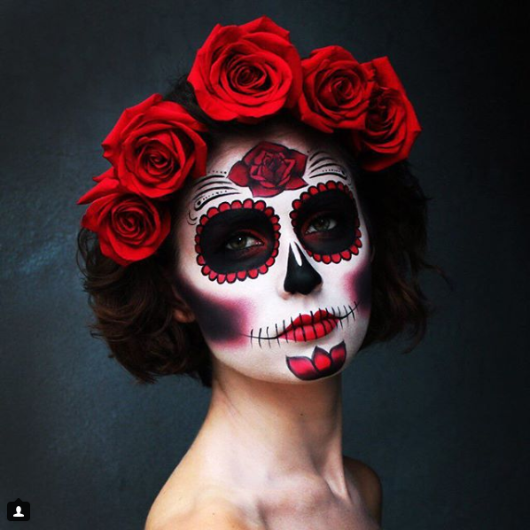 simple sugar skull makeup