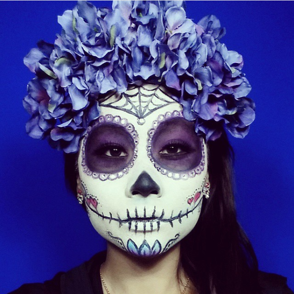 simple sugar skull makeup