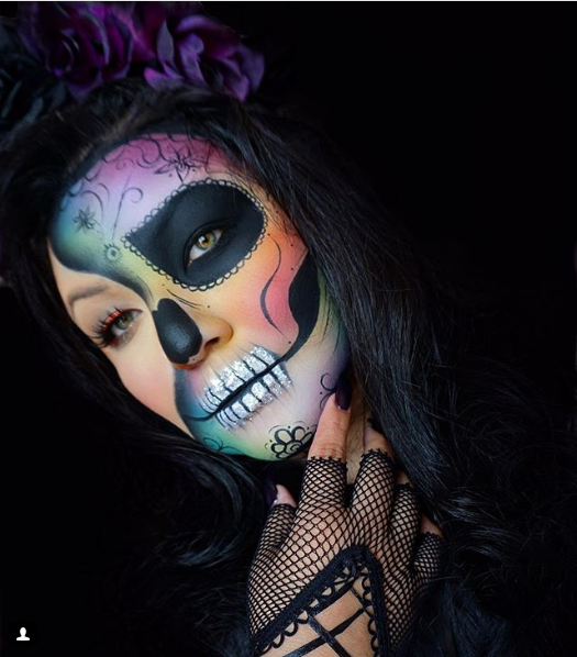 simple sugar skull makeup