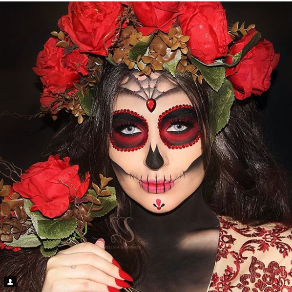 simple sugar skull makeup