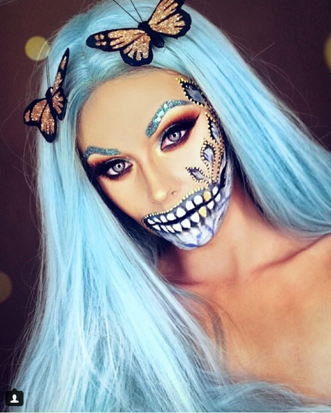 simple sugar skull makeup