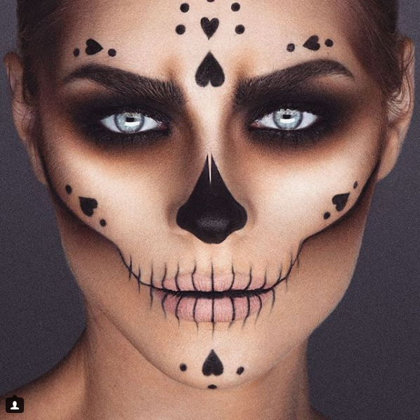 simple sugar skull makeup