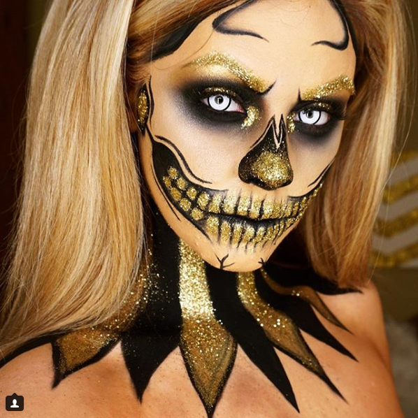 smple sugar skull makeup