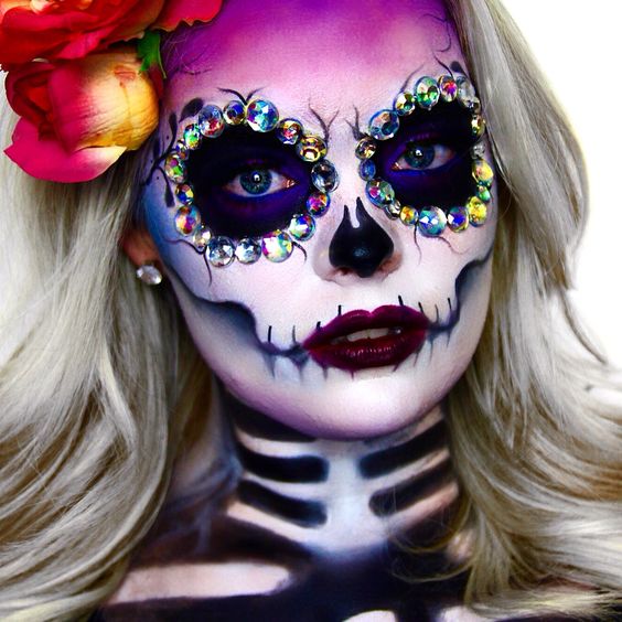 simple sugar skull makeup