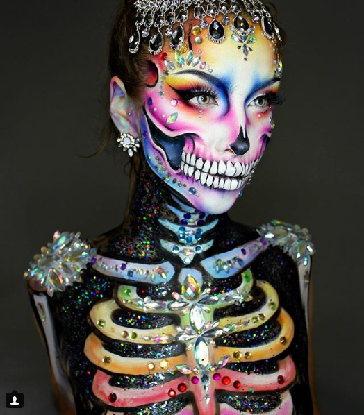 simple sugar skull makeup