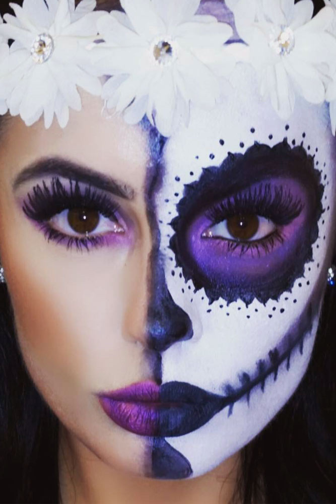 simple sugar skull makeup