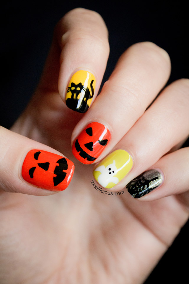 easy halloween nail art ideas