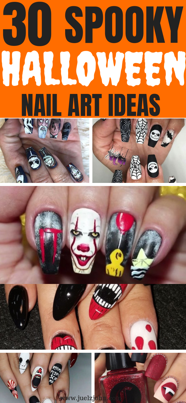 30 Easy Halloween Nail Art Ideas To Copy Now Juelzjohn