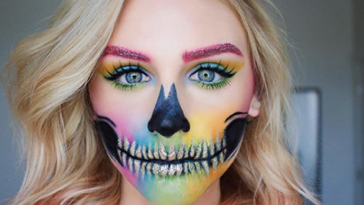 simple sugar skull makeup