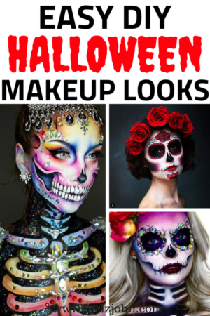 33 Simple Sugar Skull Makeup looks-DIY Halloween Makeup Ideas - juelzjohn