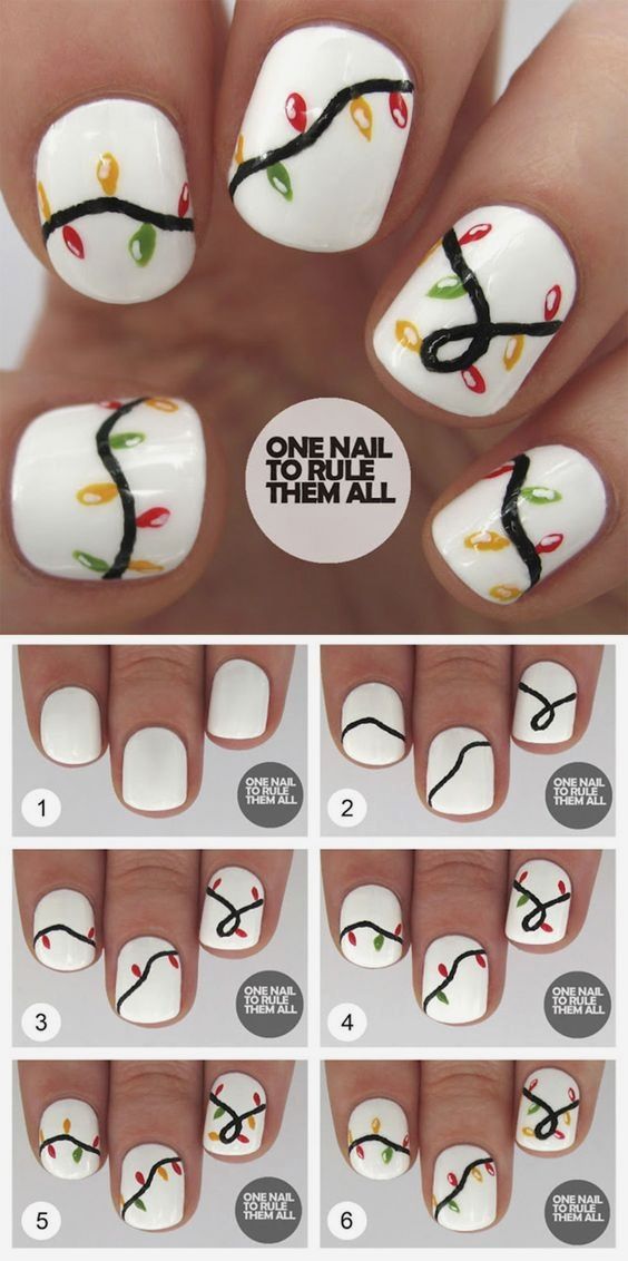 easy christmas nail art designs