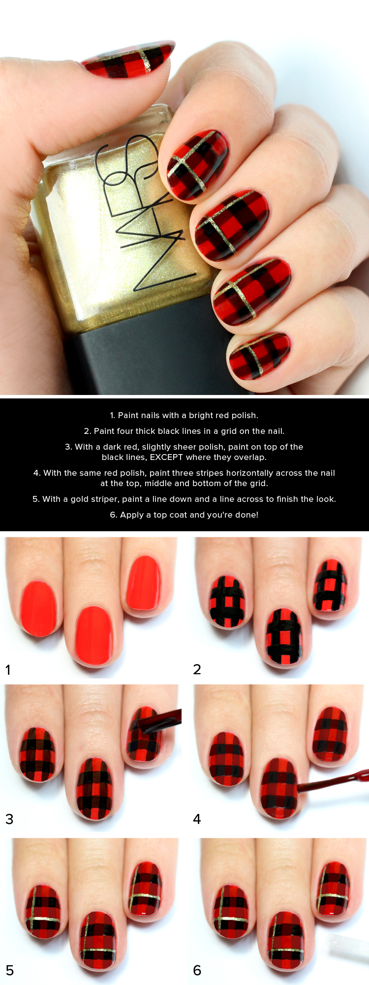 easy Christmas nail art designs