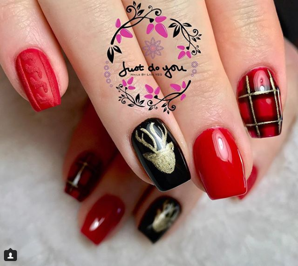 easy christmas nail art designs