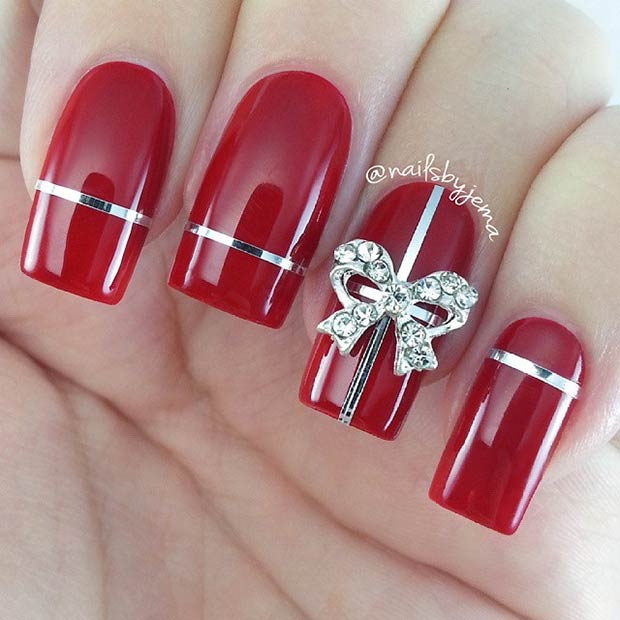 easy Christmas nail art designs