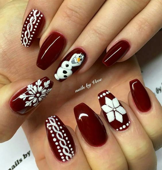 easy christmas present nails