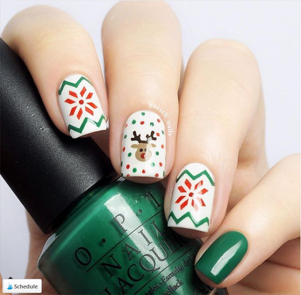 easy christmas nail art designs