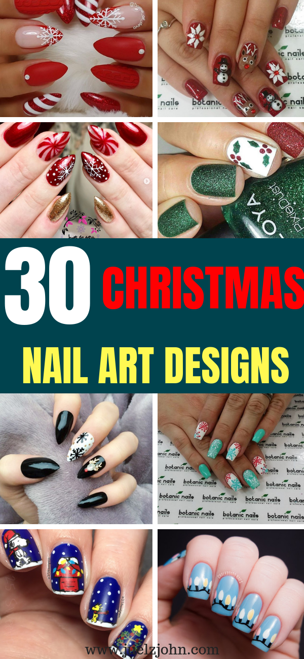 easy christmas nail art designs