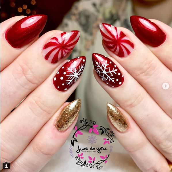 easy christmas nail art ideas