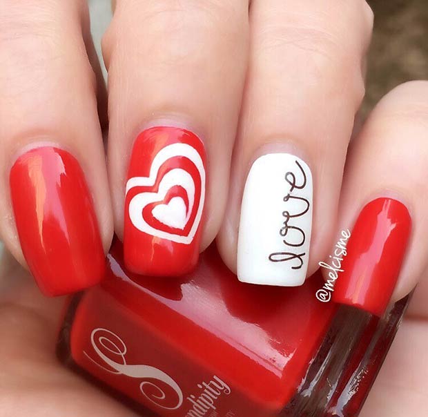 valentines nail designs