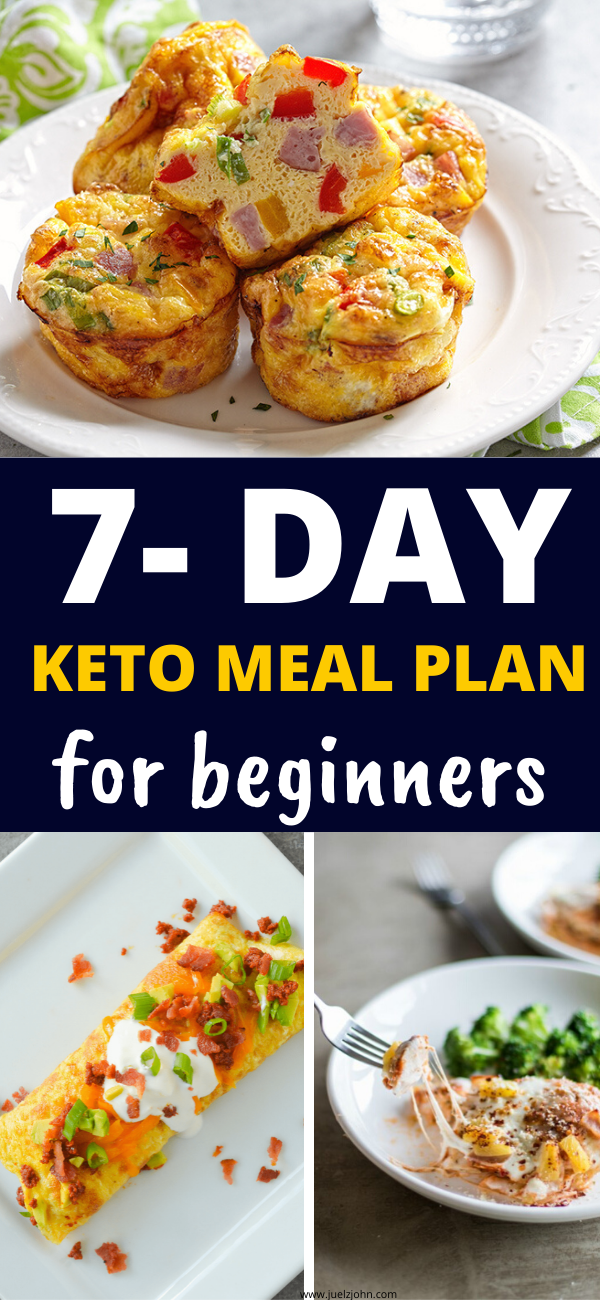 Easy 7 Day keto meal plan guide for beginners to lose weight - juelzjohn