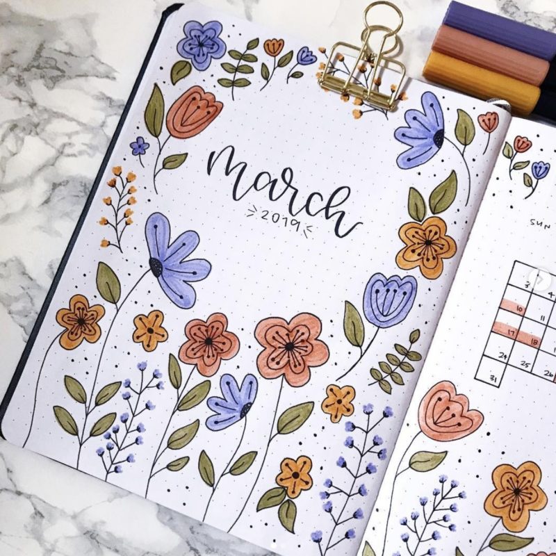 29 Bullet journal monthly cover ideas for every month of the year ...