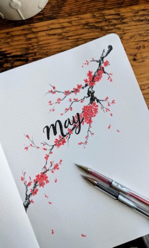 Bullet Journaling with Stamps - Monthly Title Page — Modern Maker