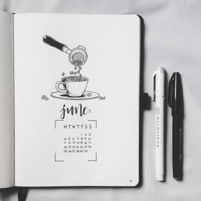 bullet journal monthly cover ideas