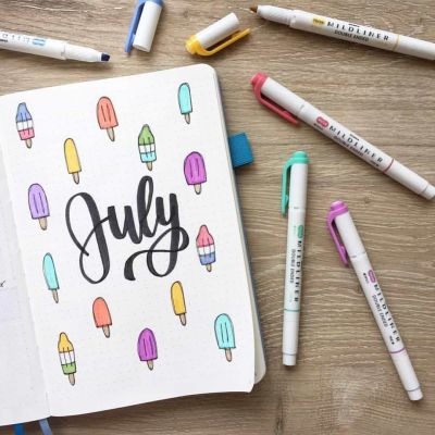 bullet journal ideas for july