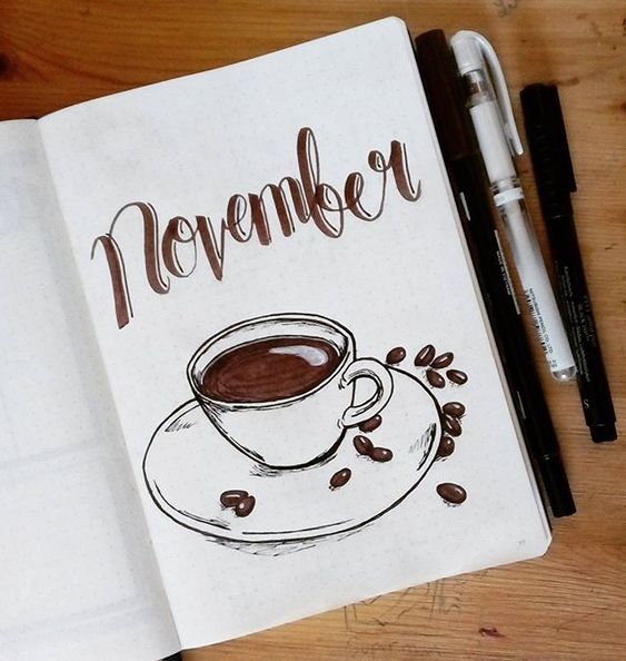 Bullet journal monthly cover ideas