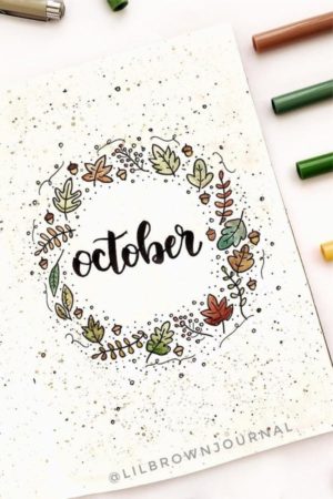 27 Bullet journal monthly cover ideas for October - juelzjohn