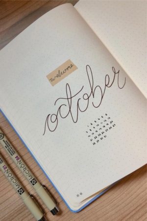 27 Bullet journal monthly cover ideas for October - juelzjohn