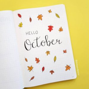 27 Bullet journal monthly cover ideas for October - juelzjohn