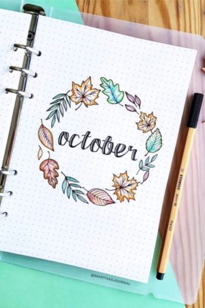 27 Bullet Journal Monthly Cover Ideas For October - Juelzjohn