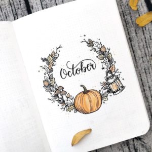 27 Bullet journal monthly cover ideas for October - juelzjohn