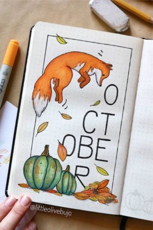 27 Bullet Journal Monthly Cover Ideas For October - Juelzjohn