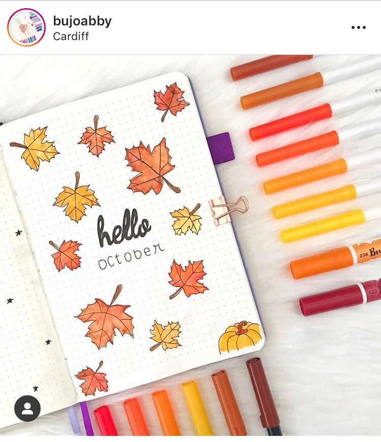 fall inspired bullet journal ideas