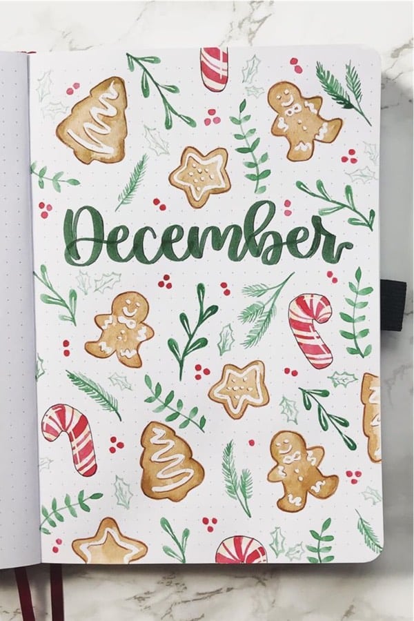 December bullet journal covers
